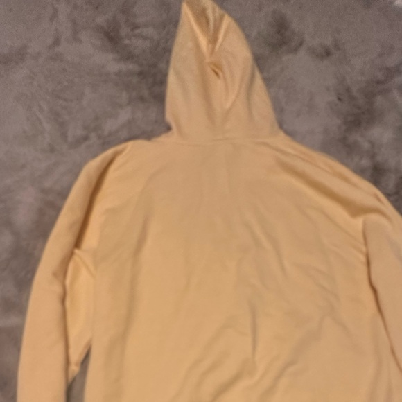 NWT - ONIA HEATHERED FRENCH TERRY PULL- OVER HOODIE COLOR - YELLOW CREAM - Picture 7 of 8